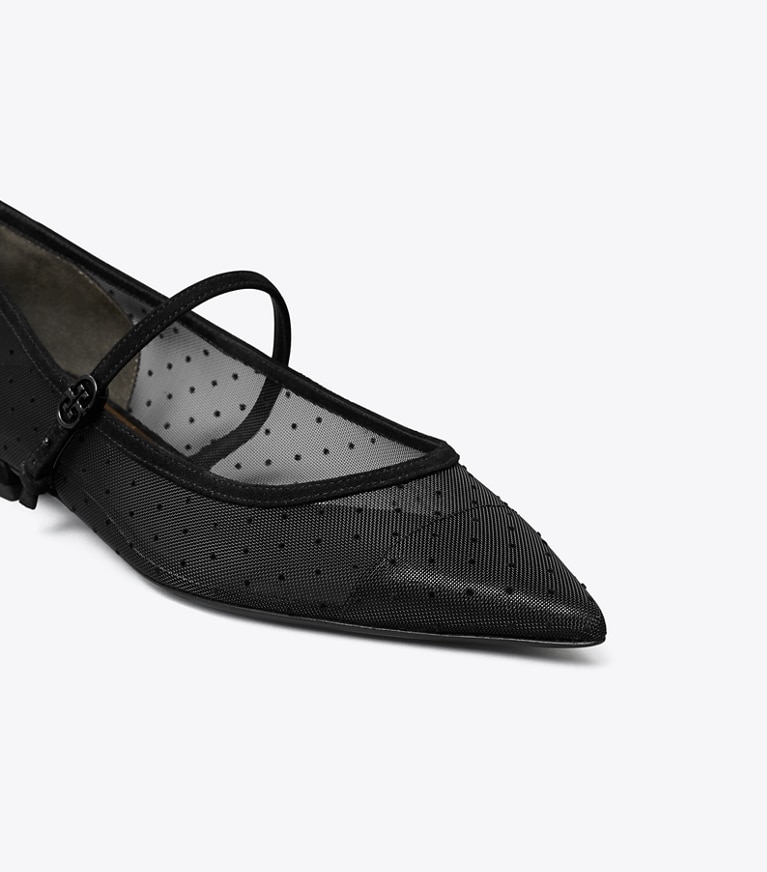Tory Burch designer flats Double T Buckle Mary Jane in NERO angle