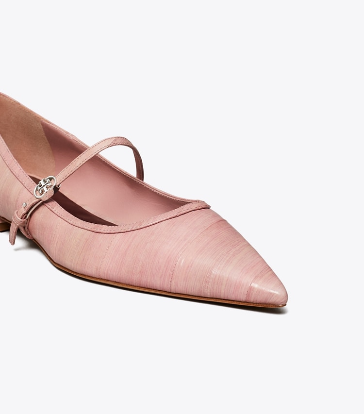 Tory Burch designer flats Double T Buckle Mary Jane in ROSEWOOD / ROSEWOOD detail