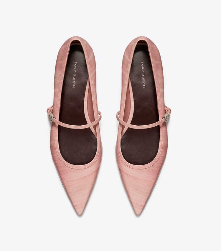 Tory Burch designer flats Double T Buckle Mary Jane in ROSEWOOD / ROSEWOOD overhead