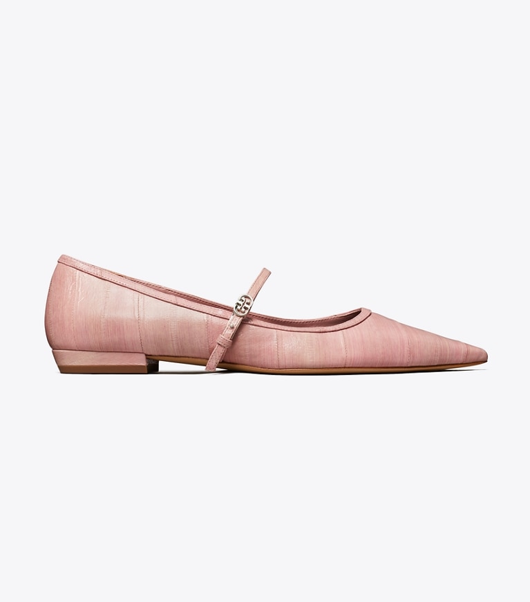 Tory Burch designer flats Double T Buckle Mary Jane in ROSEWOOD / ROSEWOOD angle