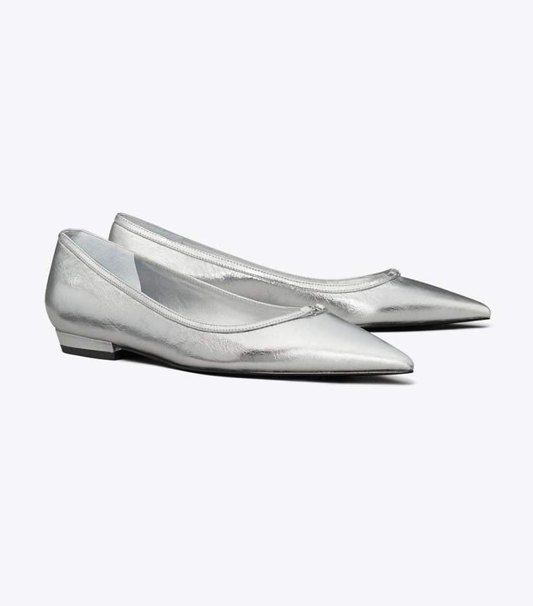 Double T Buckle Pointed-Toe Flat: Women's Designer Flats Double T Buckle Pointed-Toe Flat: Women's Designer Flats