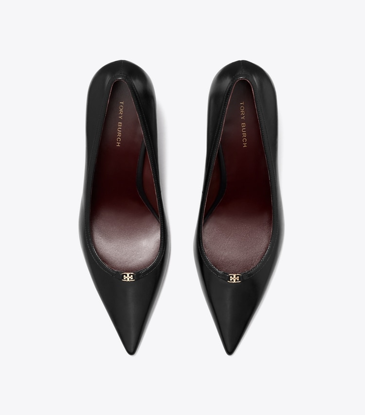 Tory Burch designer heels Double T Buckle Pump in PERFECT BLACK / PERFECT BLACK overhead