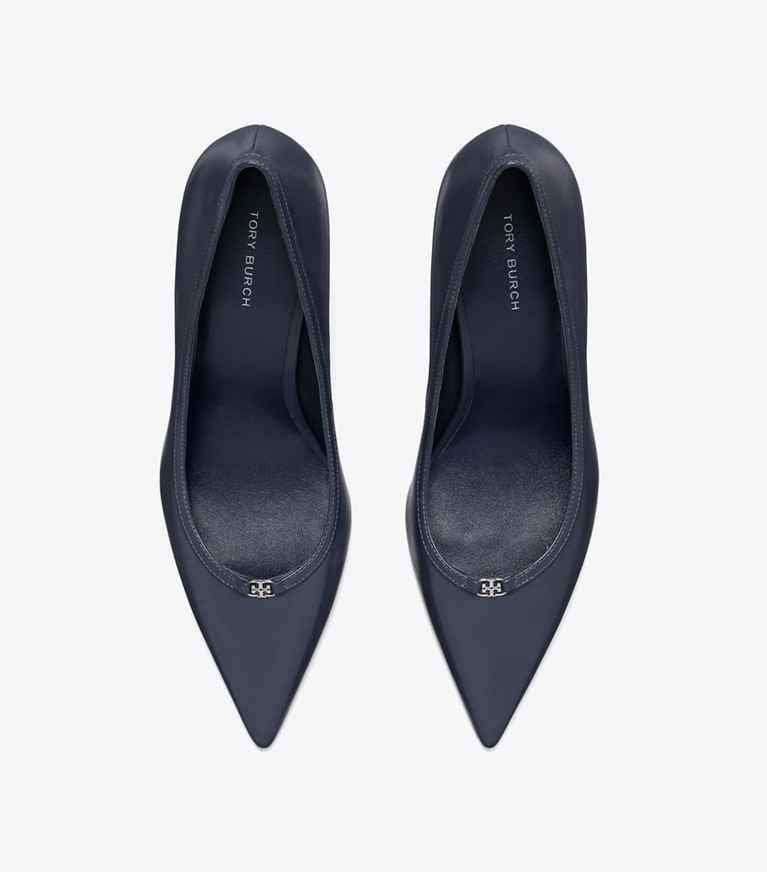 Tory Burch designer heels Double T Buckle Pump in NEW NAVY / NEW NAVY overhead