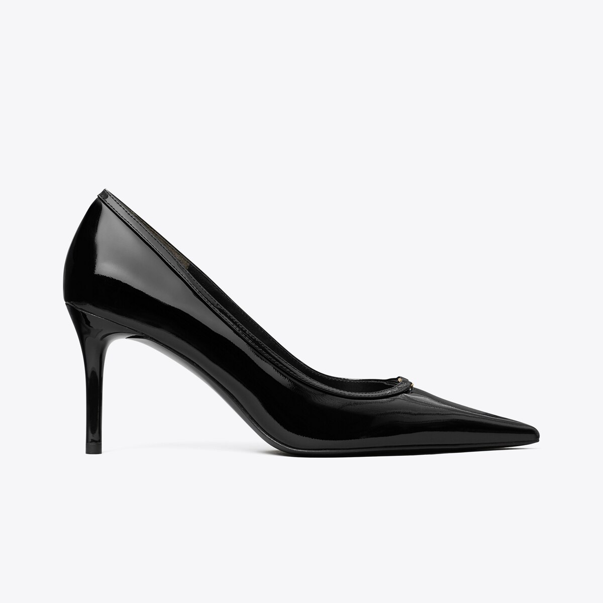 Double T Buckle Pump in black patent leather | Tory Burch