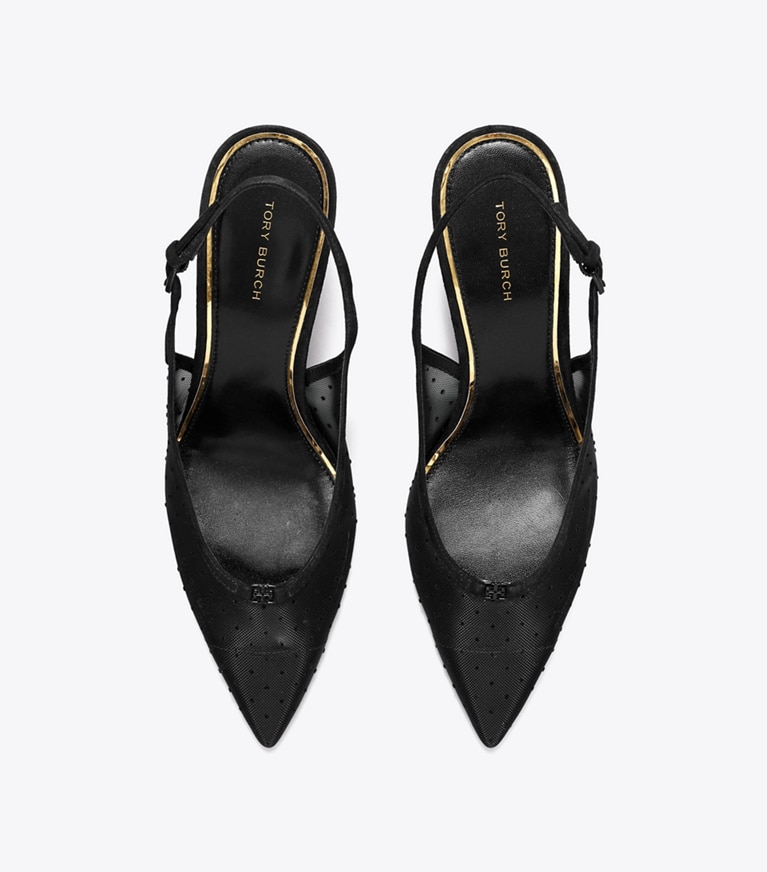 Tory popular Burch Black wedge shoes