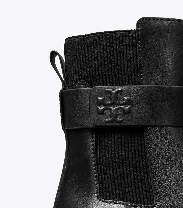 Tory Burch designer ankle boots Double T Chelsea Boot in PERFECT BLACK / PERFECT BLACK detail