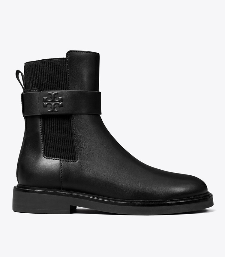 Tory Burch designer ankle boots Double T Chelsea Boot in PERFECT BLACK / PERFECT BLACK side
