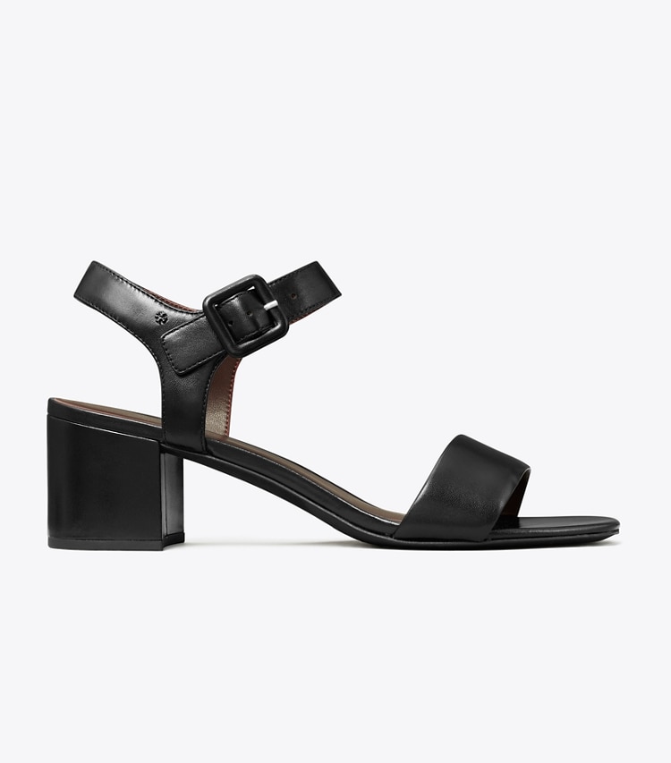 Tory Burch designer sandals Double T City Sandal in PERFECT BLACK side