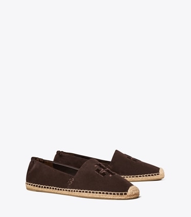 Tory Burch designer espadrilles Double T Espadrille in COCOA angle