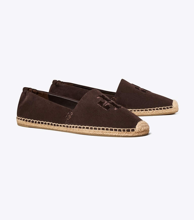 Tory Burch designer espadrilles Double T Espadrille in COCOA angle