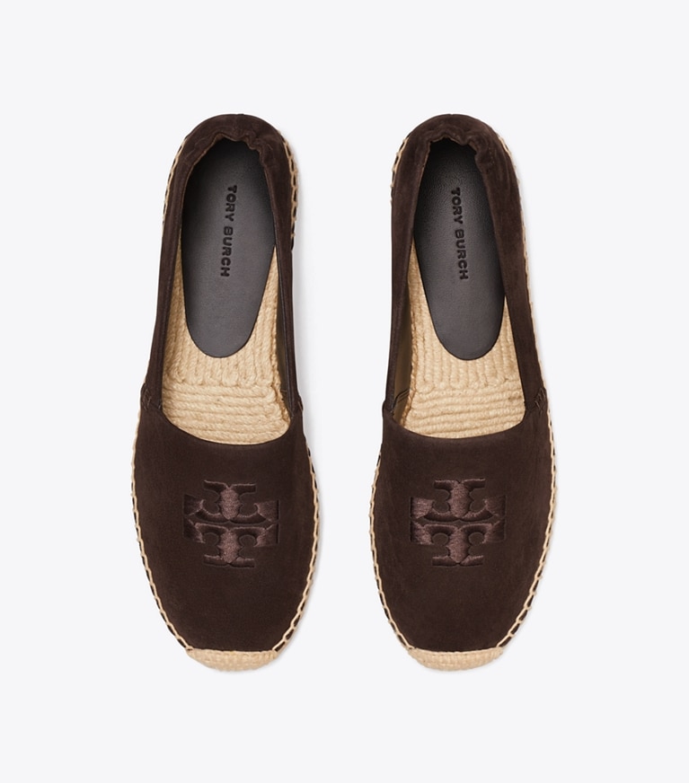 Tory Burch designer espadrilles Double T Espadrille in COCOA overhead