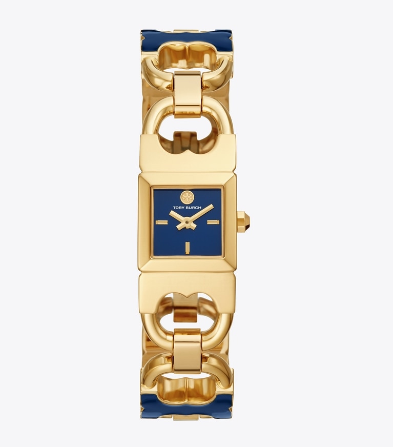 NEW! TORY BURCH WHITNEY GOLD STAINLESS buy STEEL BLUE DIAL WOMEN'S WATCH $325