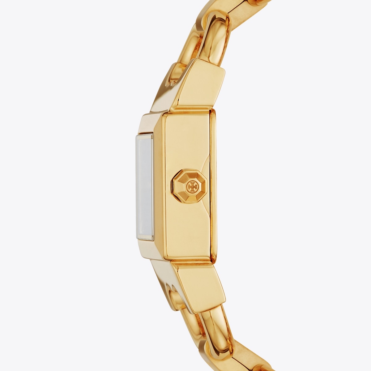 Double T Link Watch, Gold-Tone Stainless Steel/Navy: Women's