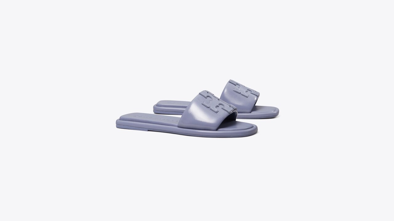 Tory burch black sales and white slides