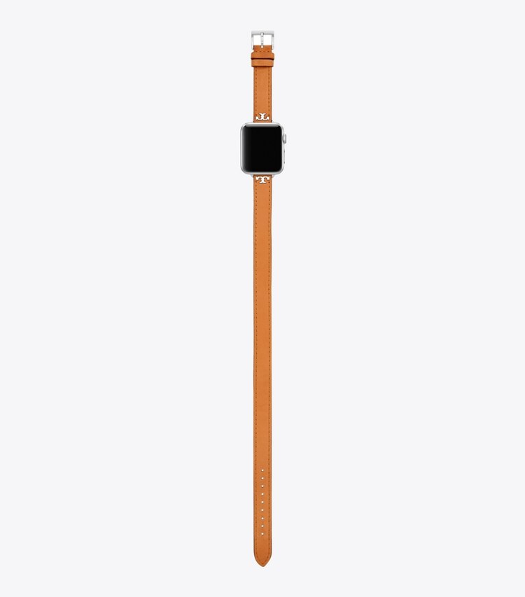 Tory Burch designer watches tory track smart watches Double Wrap T Band for Apple Watch® in LUGGAGE/OLIVE overhead