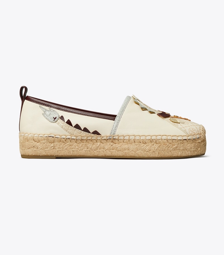 Tory burch shop gold espadrilles