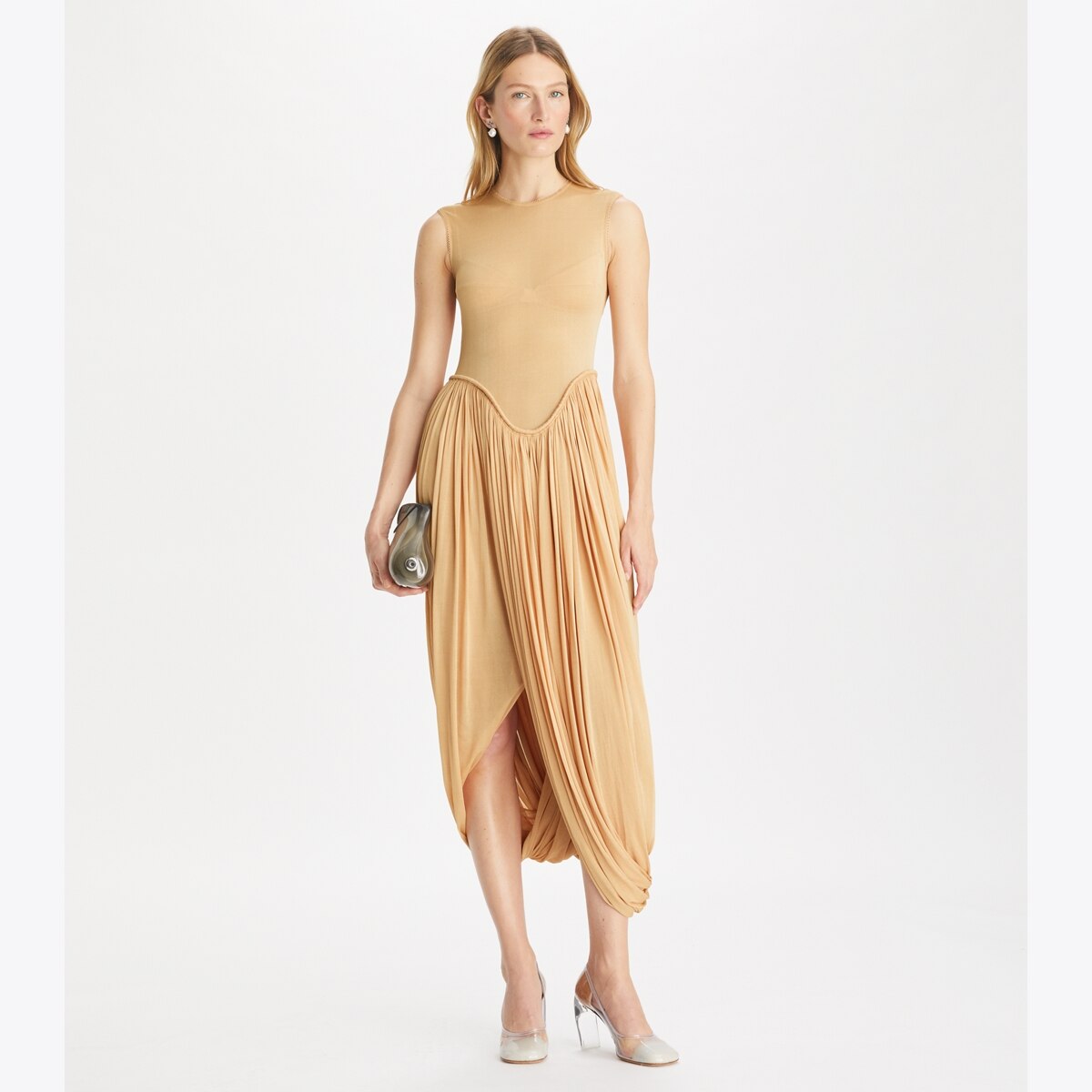 Draped Jersey Dress: Women's Clothing | Dresses | Tory Burch EU Draped Jersey Dress: Women's Clothing | Dresses | Tory Burch EU