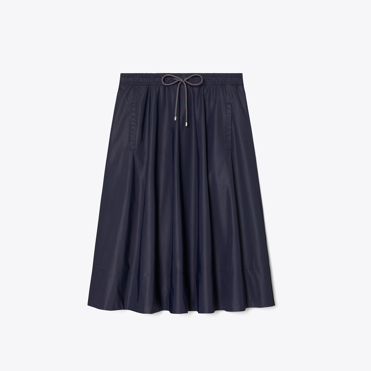 Drawstring Nylon Midi Skirt: Women's Designer Bottoms | Tory Burch