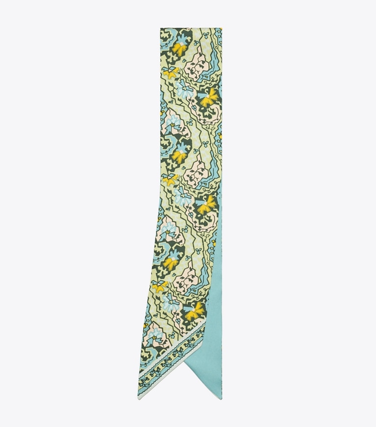 Tory Burch designer scarves Dream Paisley Silk Ribbon Tie in Dream Paisley overhead