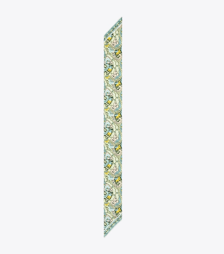 Tory Burch designer scarves Dream Paisley Silk Ribbon Tie in Dream Paisley overhead