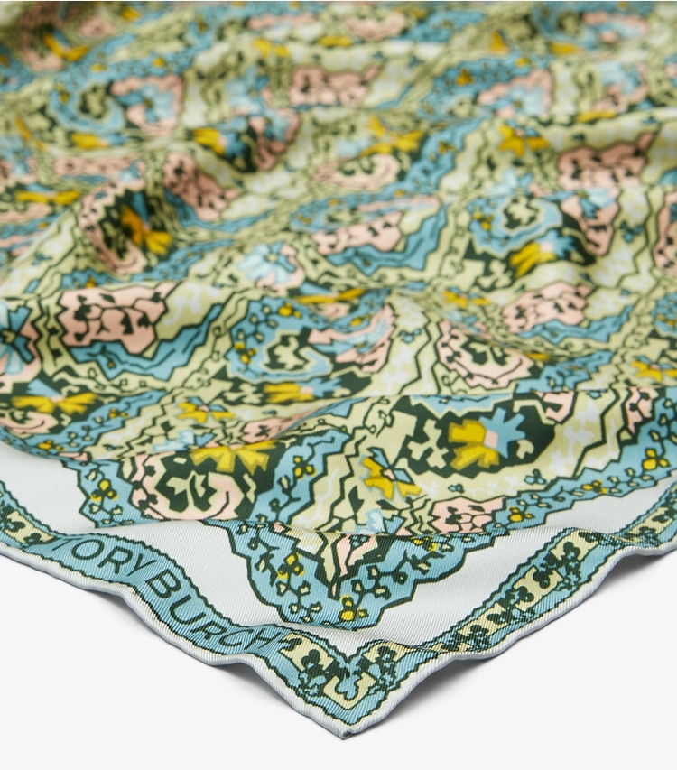 Tory Burch designer scarves Dream Paisley Silk Square Scarf in Dream Paisley detail