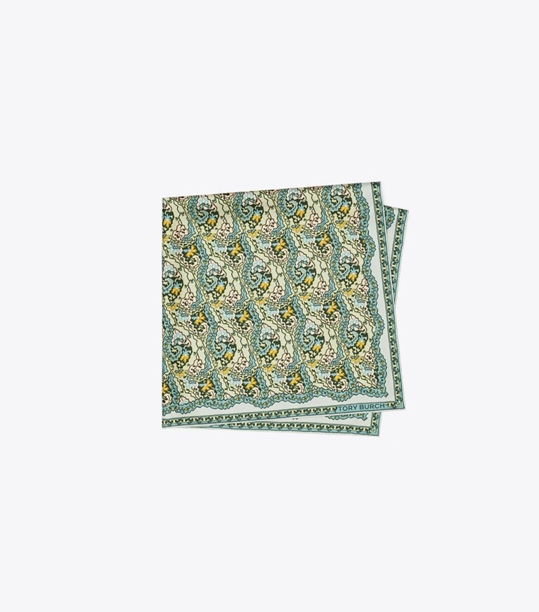 Tory Burch designer scarves Dream Paisley Silk Square Scarf in Dream Paisley overhead