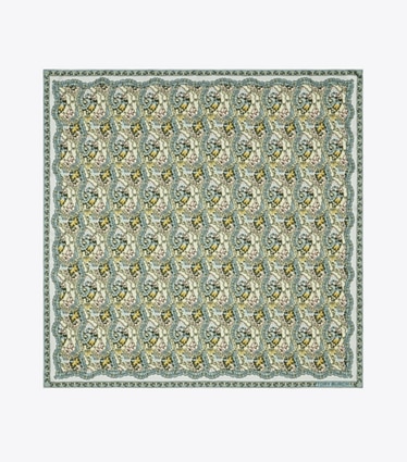 Tory Burch designer scarves Dream Paisley Silk Square Scarf in Dream Paisley overhead