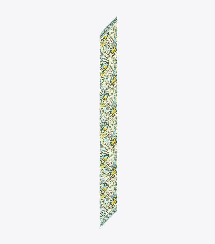 Tory Burch designer schals Dream Schleifenband aus Seide mit Paisleymuster in Dream Paisley von oben