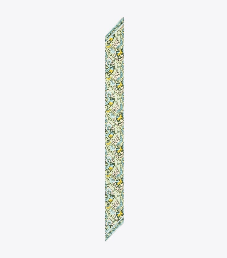 Tory Burch designer schals Dream Schleifenband aus Seide mit Paisleymuster in Dream Paisley von oben