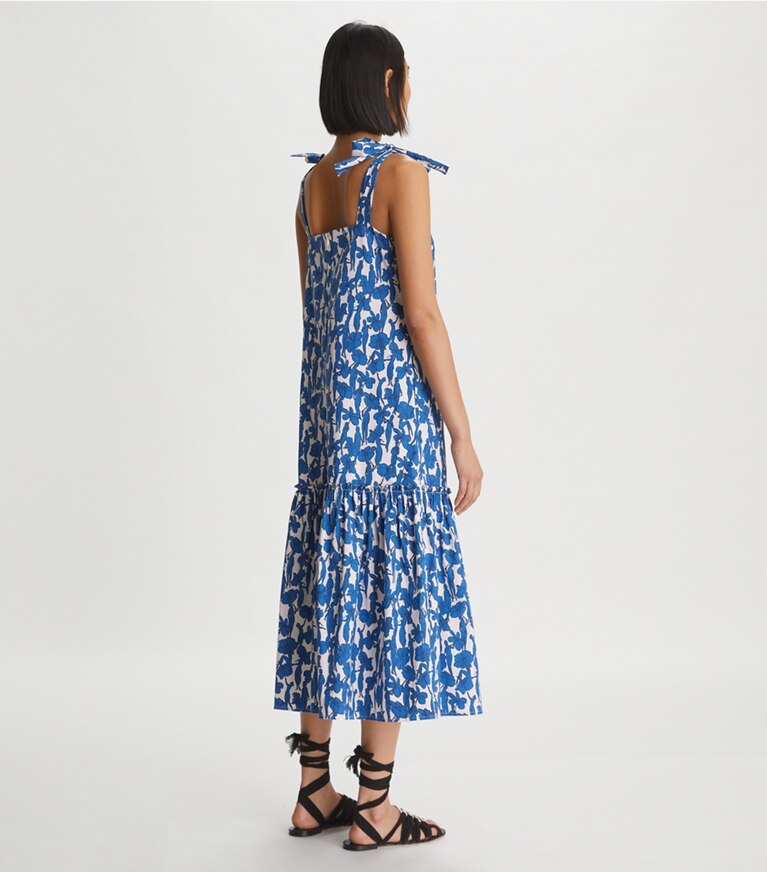 Tory Burch designer coverups Drop Waist Tie-Shoulder Dress  in HAWAIIAN DREAMERS front
