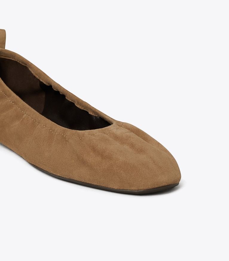 Tory Burch designer flats Eddie Ballet in RIVER ROCK angle