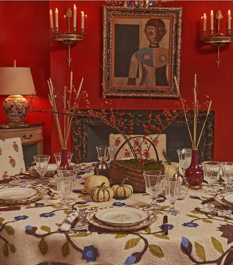 Tory Burch diseñador mantelería Edredón King's Leap en Chocolate editorial