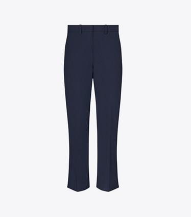 Tory Burch designer unterteile Elastische Hose in Crop-Länge in Medium Navy front