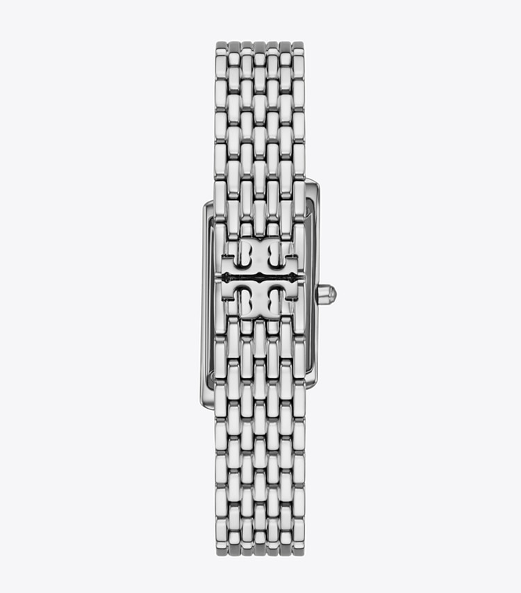 Tory Burch designer strap watches Eleanor Angled Watch in IVORY/SILVER back