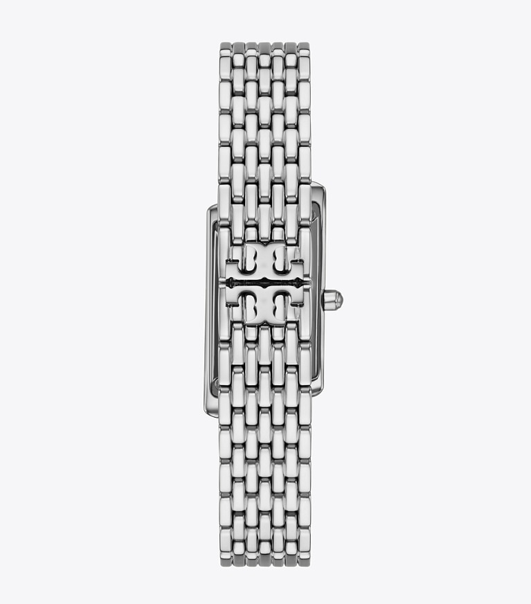 Tory Burch designer strap watches Eleanor Angled Watch in IVORY/SILVER front