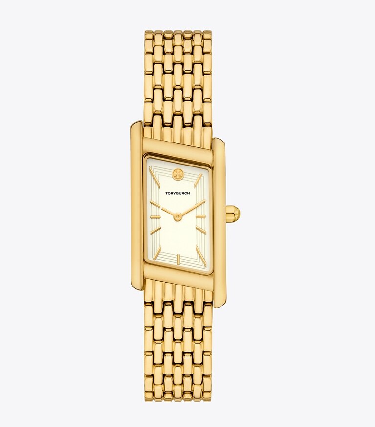 Tory Burch designer strap watches Eleanor Angled Watch in IVORY/GOLD front