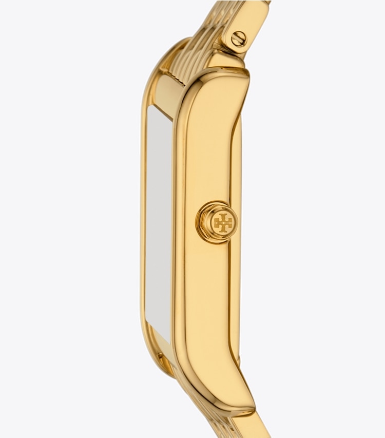 Tory Burch designer strap watches Eleanor Angled Watch in IVORY/GOLD side