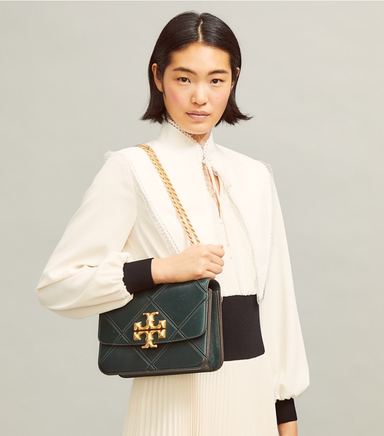 Tory Burch designer shoulder bags Eleanor Bag in Submarine angle