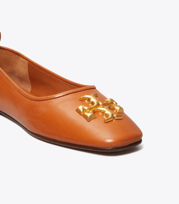 Tory Burch designer flats Eleanor Ballet in BOURBON detail