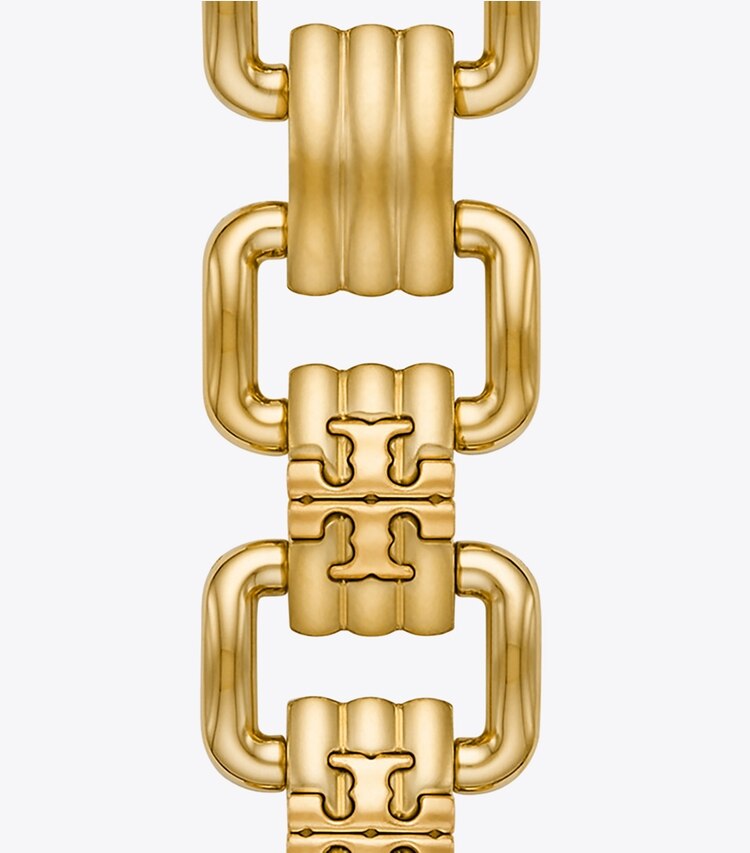 Tory Burch designer watches tory track smart watches Eleanor Band for Apple Watch®, Gold-Tone, 38MM – 40MM   in GOLD 1 overhead