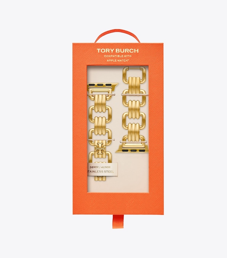 Tory Burch designer watches tory track smart watches Eleanor Band for Apple Watch®, Gold-Tone, 38MM – 40MM   in GOLD 1 front
