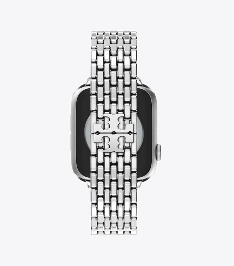 Tory Burch diseñador relojes inteligentes Eleanor Band for Apple Watch® en SILVER volver
