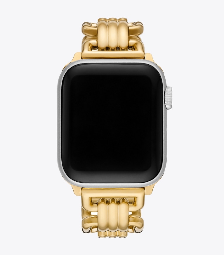 Tory Burch designer smart watches Eleanor Band for Apple Watch® in GOLD front