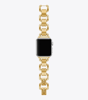 Tory Burch designer smart watches Eleanor Band for Apple Watch® in GOLD front