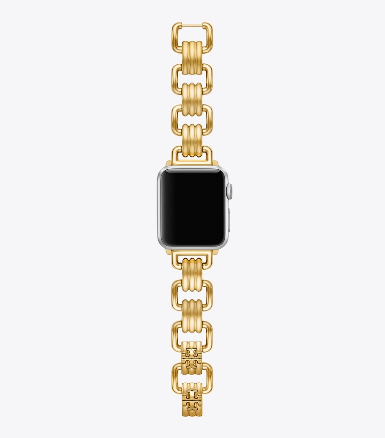 Tory Burch designer smart watches Eleanor Band for Apple Watch® in GOLD front