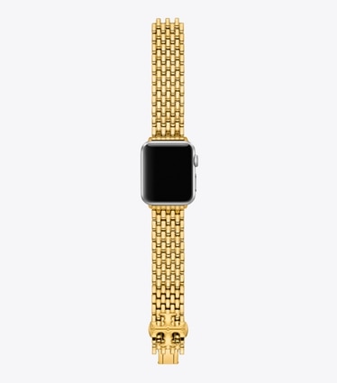 Tory Burch designer smart watches Eleanor Band for Apple Watch® in GOLD front