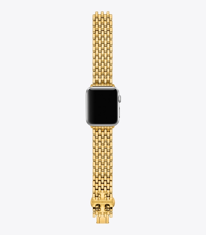 Tory Burch designer smart watches Eleanor Band for Apple Watch® in GOLD front