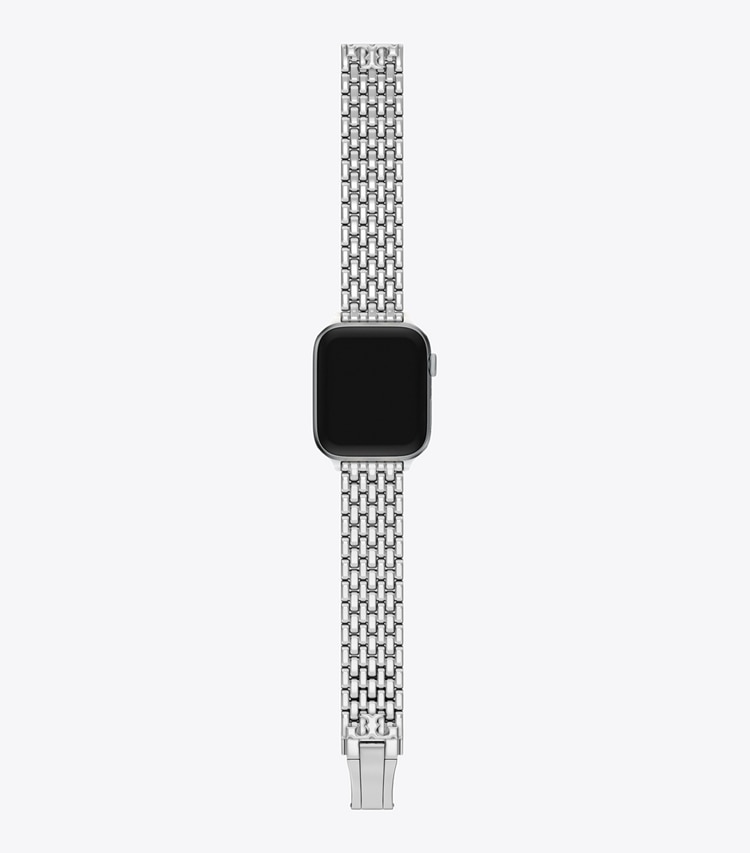Tory Burch diseñador relojes inteligentes Eleanor Band for Apple Watch® en SILVER frente