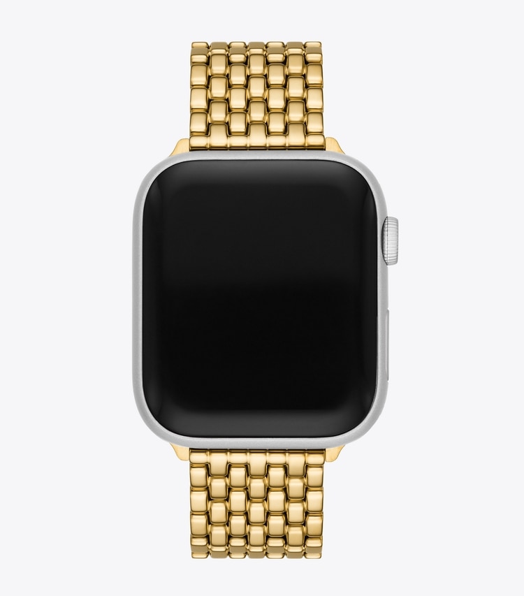 Tory Burch designer watches tory track smart watches Eleanor Band for Apple Watch® in GOLD overhead