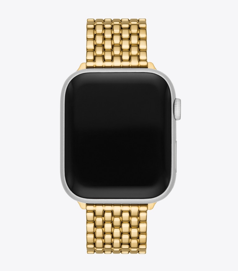 Tory Burch designer watches tory track smart watches Eleanor Band for Apple Watch® in GOLD front
